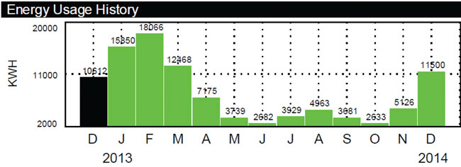 Energy Usage History Chart