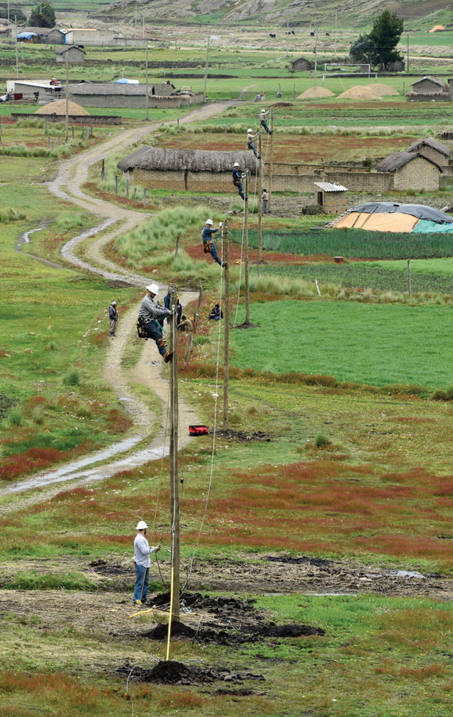 Chapasirca Village Utility Poles Installation