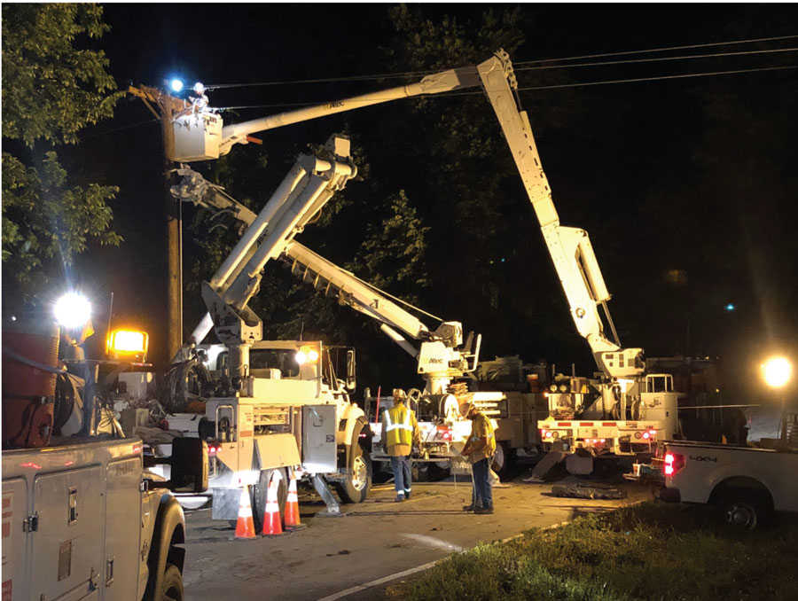 Line Crew Working With Northwest Tree Service