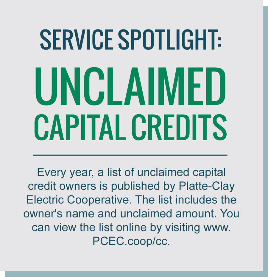 Service Spotlight Unclaimed Capital Credits