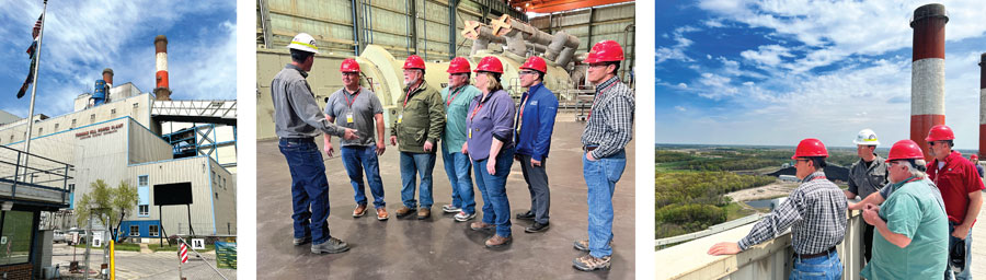 Board Members Tour Power Generation Facility