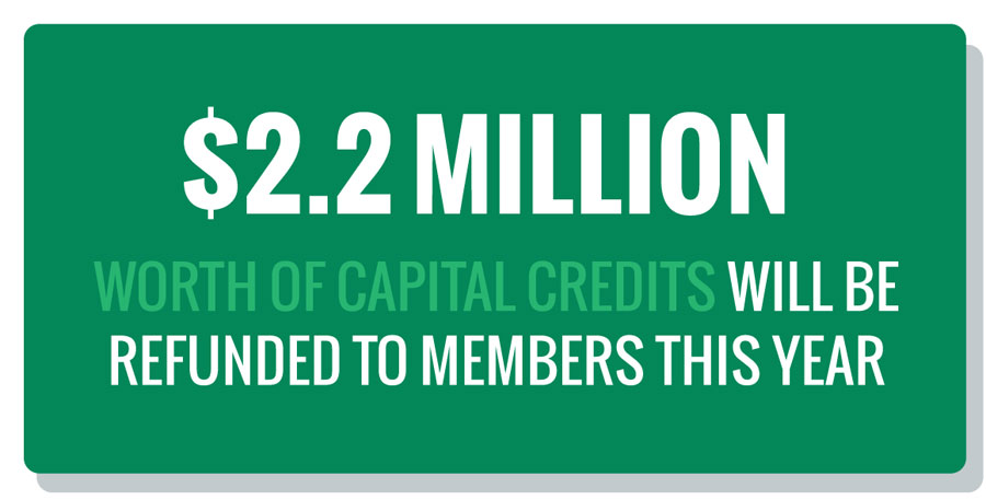 2.2 Million in Capital Credits Refunded To PCEC Members 2024