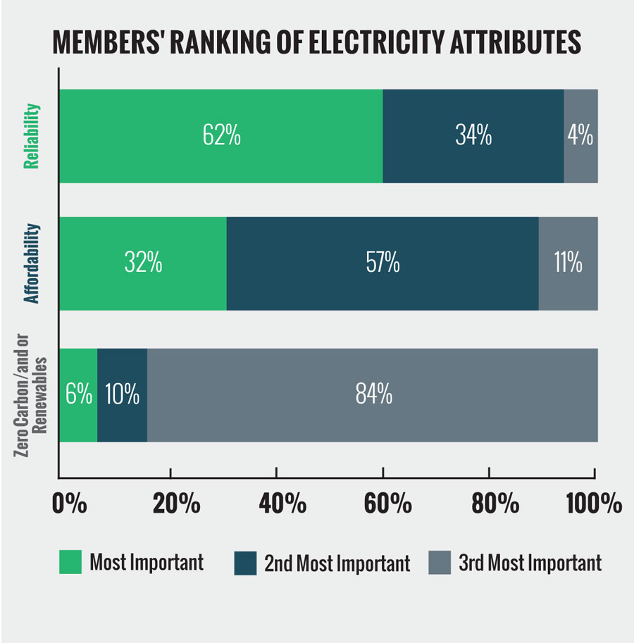 Members Ranking of Electricity Attributes