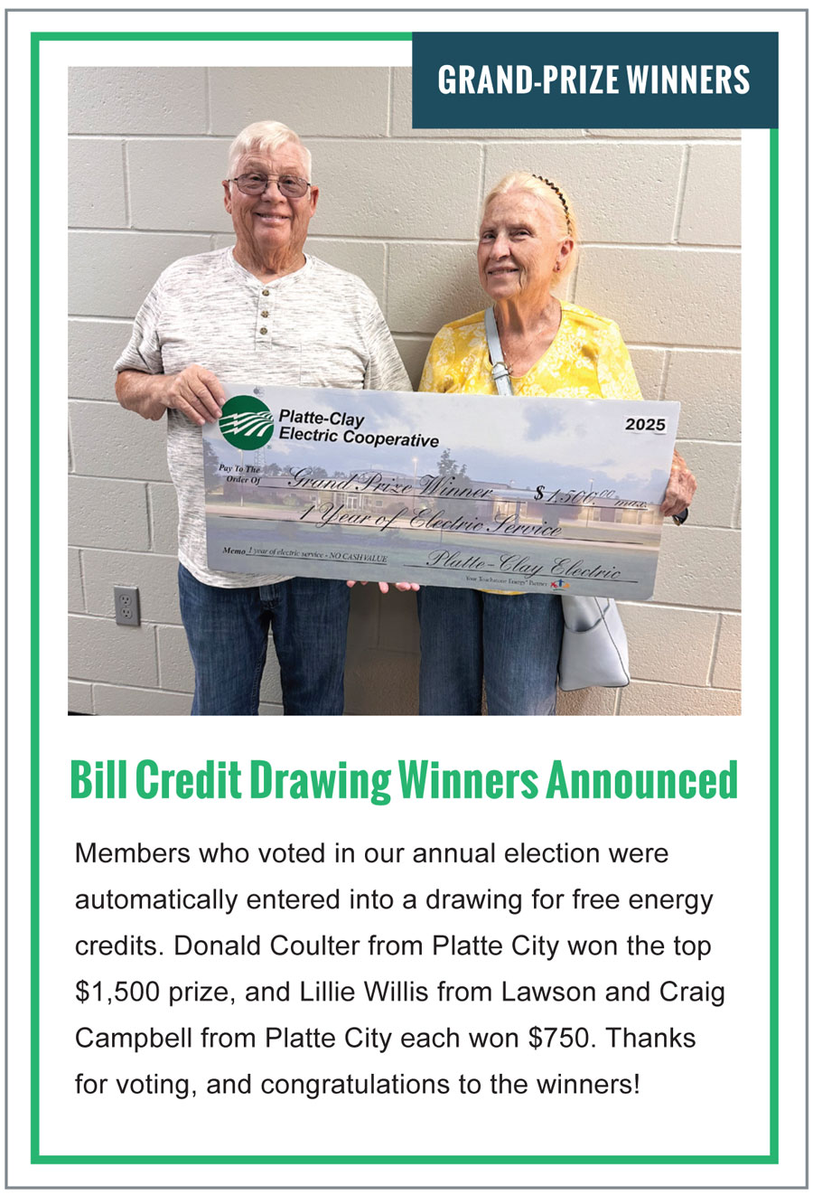 Bill Credit Drawing Winners Announced